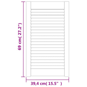 Ante a Lamelle 2 pz in Legno Massello di Pino 69x39,4 cm 151125