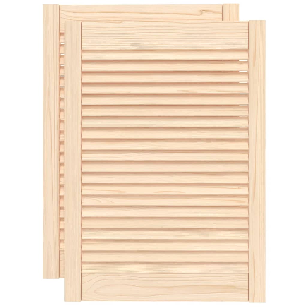 Ante a Lamelle 2 pz in Legno Massello di Pino 69x49,4 cm 151128