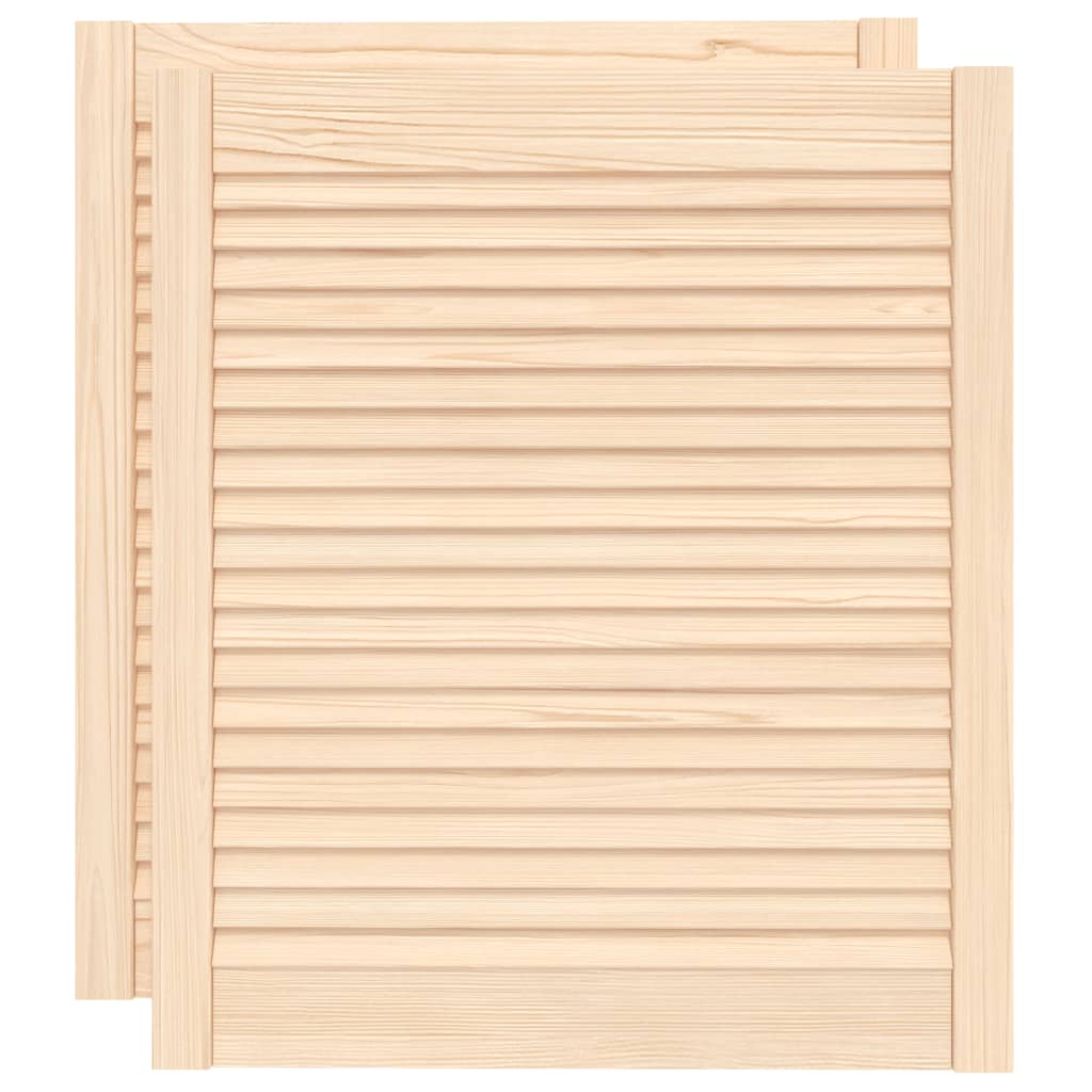 Ante a Lamelle 2 pz in Legno Massello di Pino 69x59,4 cm cod mxl 66326