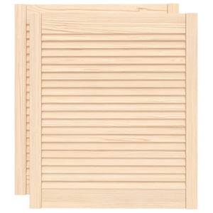 Ante a Lamelle 2 pz in Legno Massello di Pino 69x59,4 cm cod mxl 66326