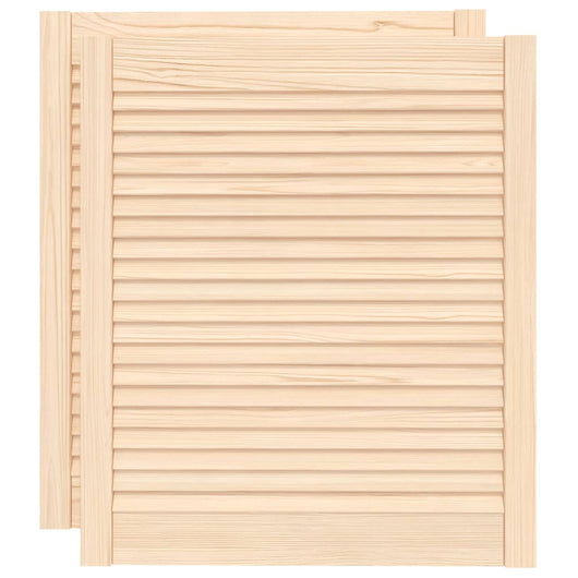 Ante a Lamelle 2 pz in Legno Massello di Pino 69x59,4 cm cod mxl 66326