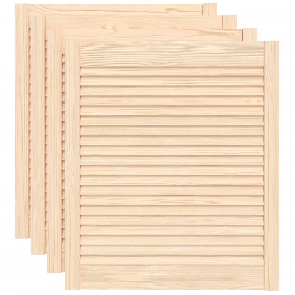 Ante a Lamelle 4 pz in Legno Massello di Pino 69x59,4 cm 151132