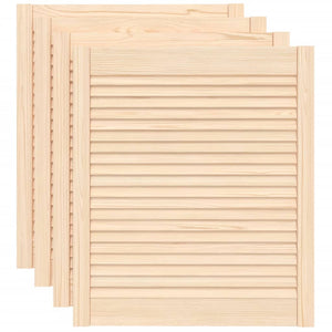 Ante a Lamelle 4 pz in Legno Massello di Pino 69x59,4 cm 151132