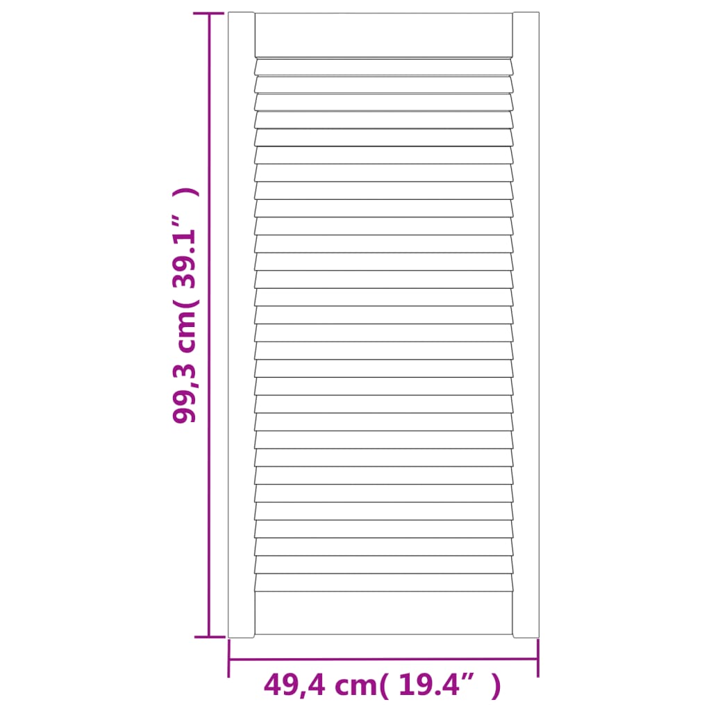 Anta a Lamelle in Legno Massello di Pino 99,3x49,4 cm cod mxl 71624