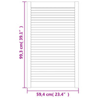 Ante a Lamelle 2 pz in Legno Massello di Pino 99,3x59,4 cm cod mxl 65408