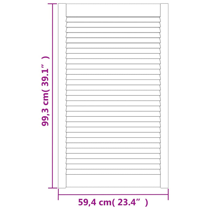 Ante a Lamelle 2 pz in Legno Massello di Pino 99,3x59,4 cm cod mxl 65408