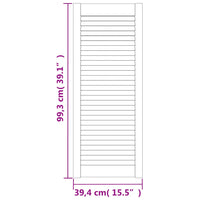 Ante a Lamelle 2 pz Legno Massello di Pino Bianco 99,3x39,4 cm 151170