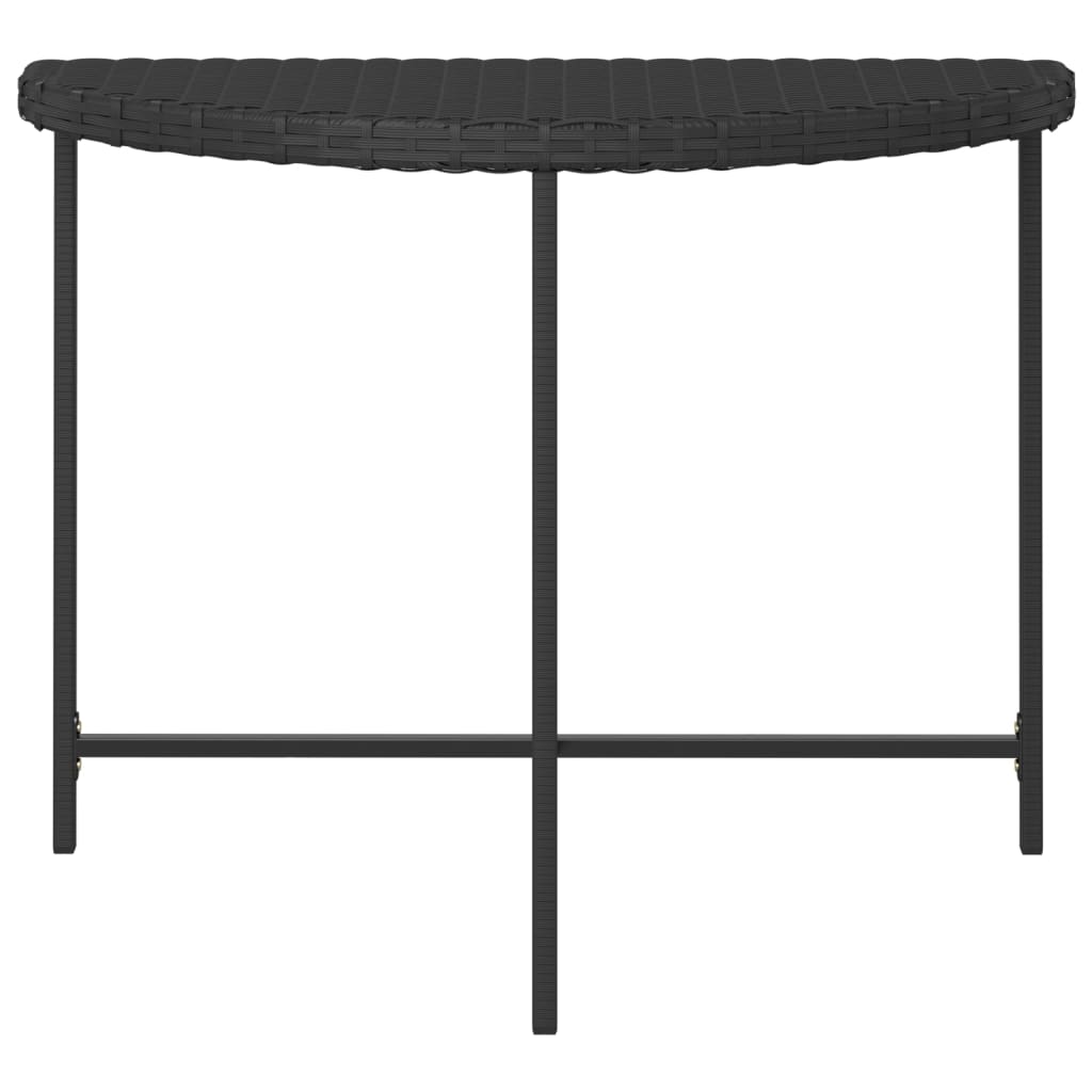 Tavolo da Giardino Nero 100x50x75 cm in Polyrattan 316652