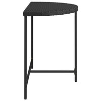 Tavolo da Giardino Nero 100x50x75 cm in Polyrattan 316652