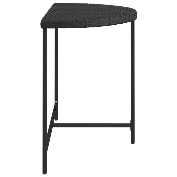 Tavolo da Giardino Nero 100x50x75 cm in Polyrattan 316652