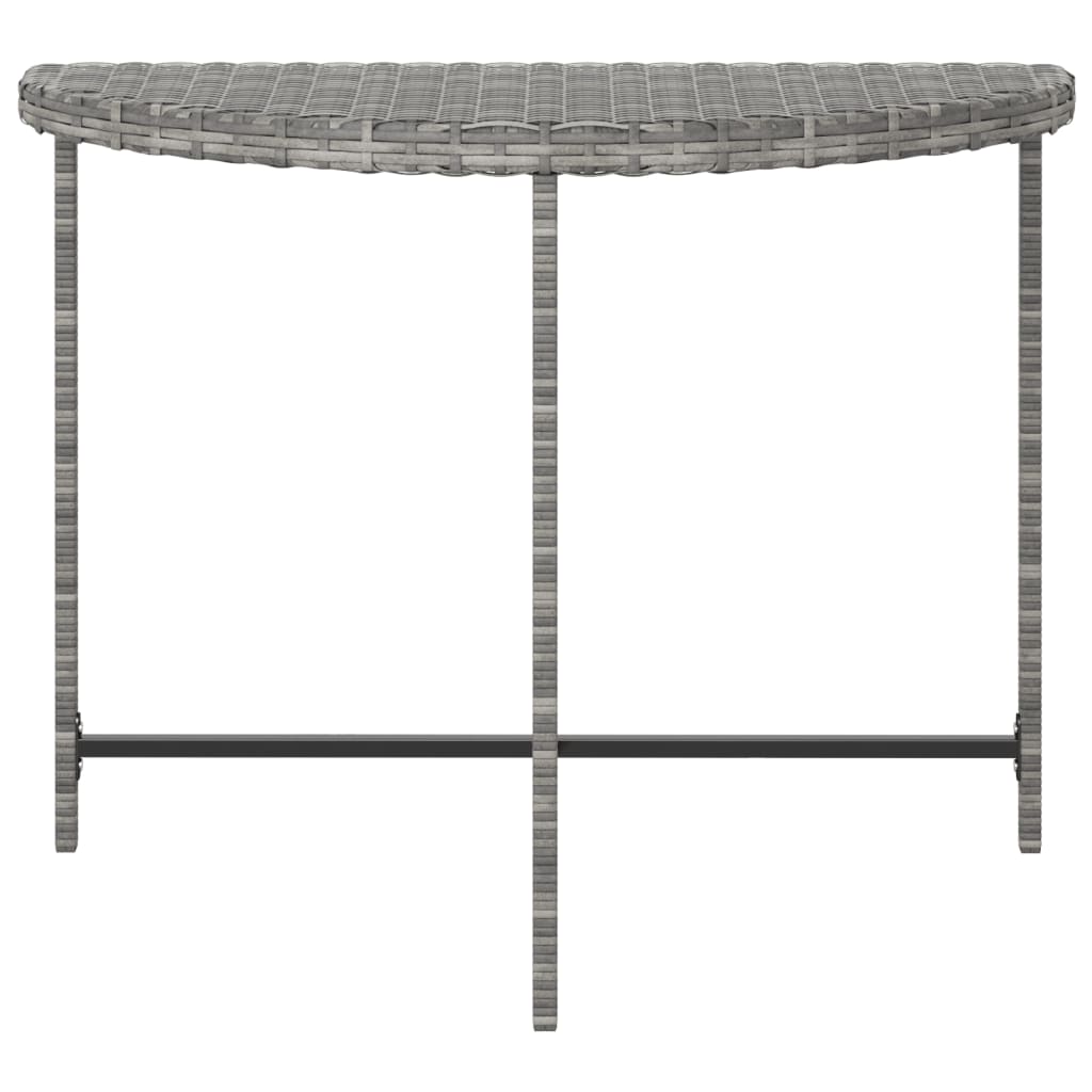 Tavolo da Giardino Grigio 100x50x75 cm in Polyrattan cod mxl 34191