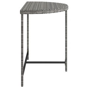 Tavolo da Giardino Grigio 100x50x75 cm in Polyrattan cod mxl 34191