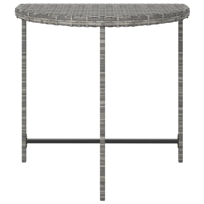 Tavolo da Giardino Grigio 80x50x75 cm in Polyrattan cod mxl 34089