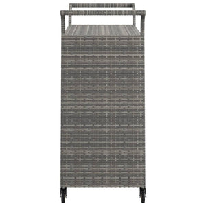 Carrello da Bar con Cassetto Grigio 100x45x97 cm in Polyrattan cod mxl 58095