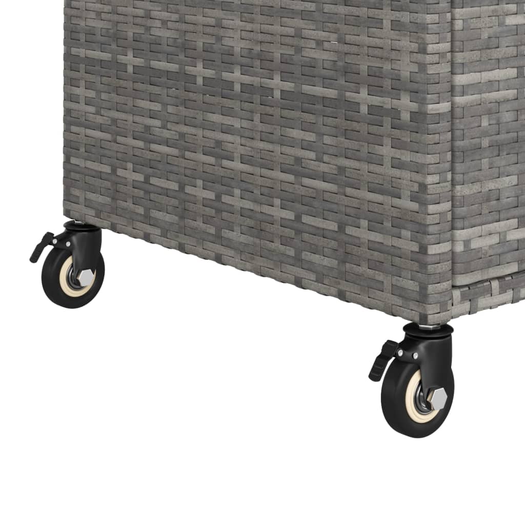 Carrello da Bar con Cassetto Grigio 100x45x97 cm in Polyrattan cod mxl 58095