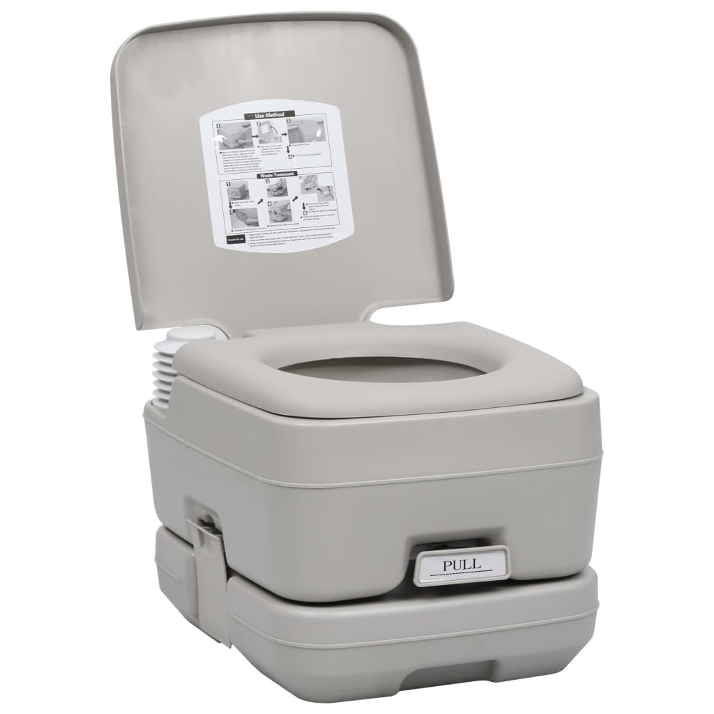 Toilette Portatile da Campeggio con Tenda 10+10 L 3081889