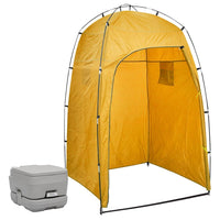 Toilette Portatile da Campeggio con Tenda 10+10 L 