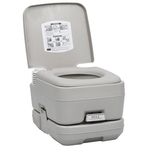 Toilette Portatile da Campeggio con Tenda 10+10 L 