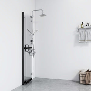 Parete per Doccia Walk-in Pieghevole in Vetro ESG 90x190 cm cod mxl 51406