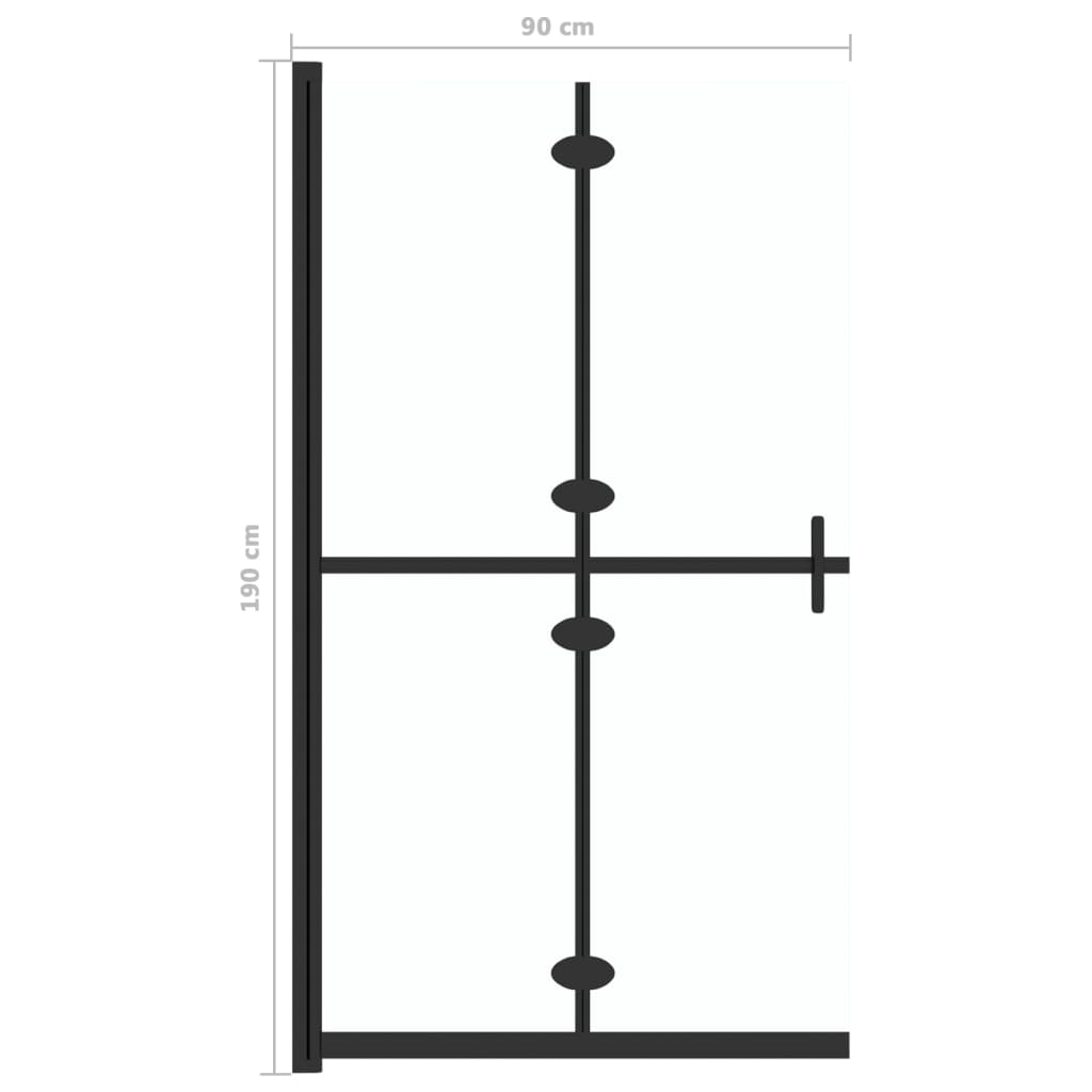 Parete per Doccia Walk-in Pieghevole in Vetro ESG 90x190 cm cod mxl 51406