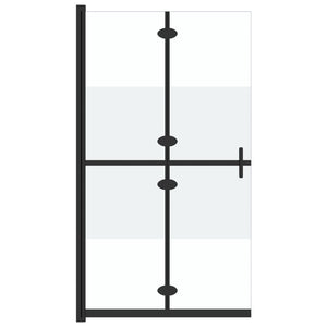 Parete per Doccia Walk-in Pieghevole in Vetro ESG 70x190 cm 151186