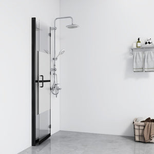 Parete per Doccia Walk-in Pieghevole in Vetro ESG 70x190 cm 151186