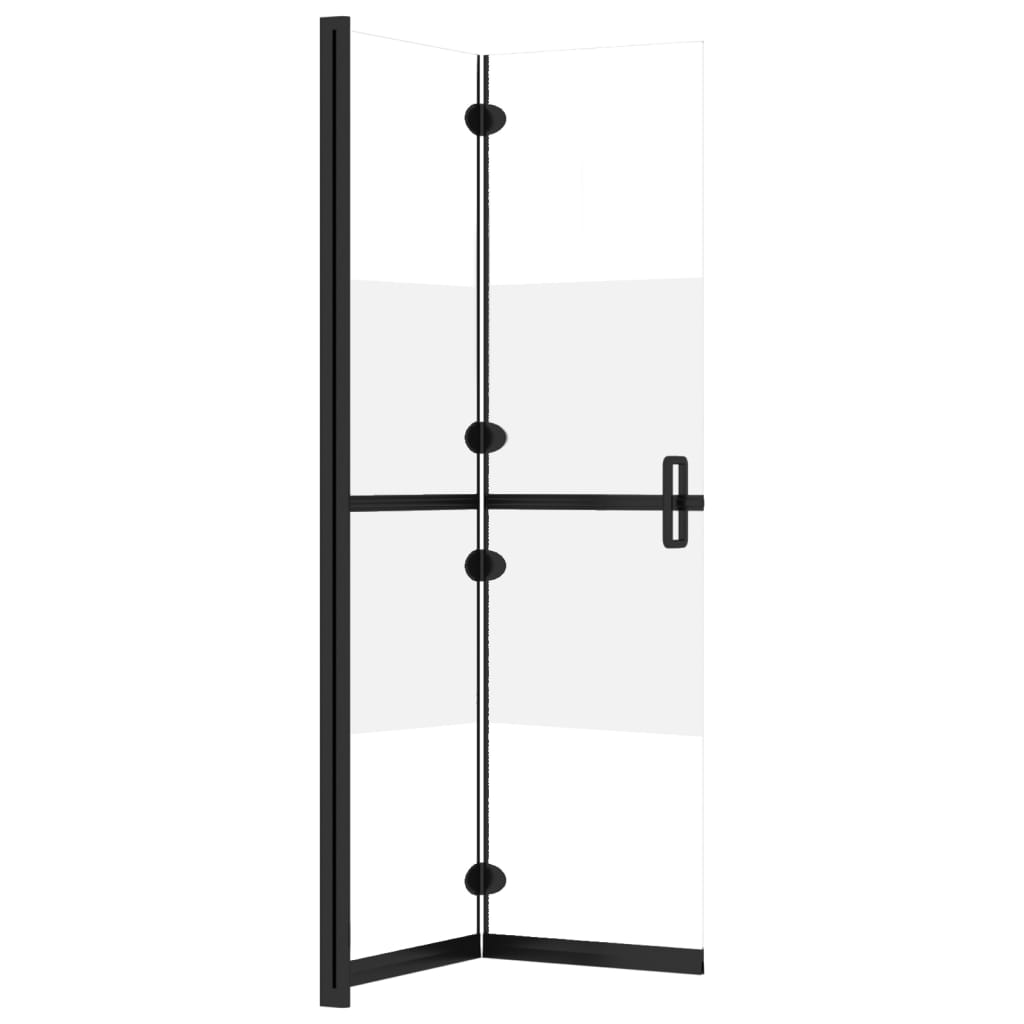 Parete per Doccia Walk-in Pieghevole in Vetro ESG 70x190 cm 151186