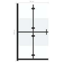 Parete per Doccia Walk-in Pieghevole in Vetro ESG 70x190 cm 151186