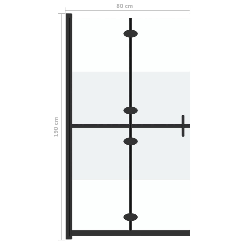 Parete per Doccia Walk-in Pieghevole in Vetro ESG 80x190 cm cod mxl 51568