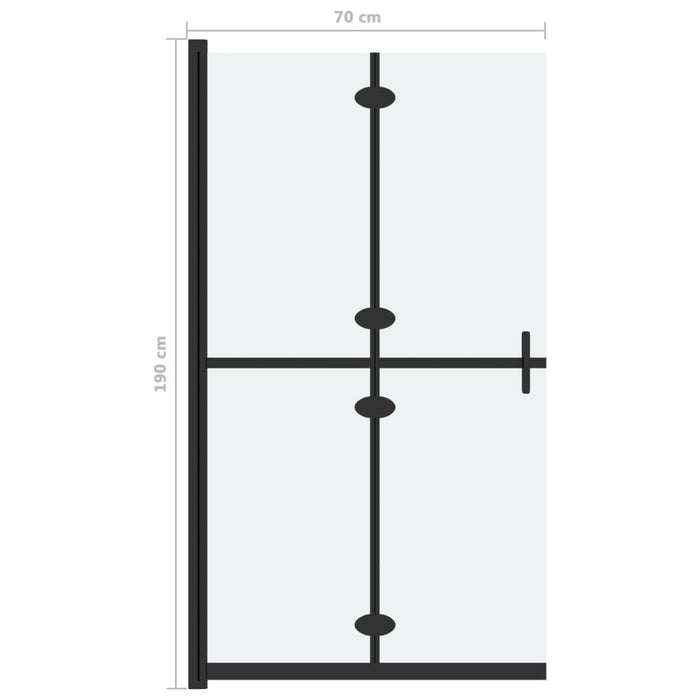 Parete per Doccia Walk-in Pieghevole in Vetro ESG 70x190 cm cod mxl 39816