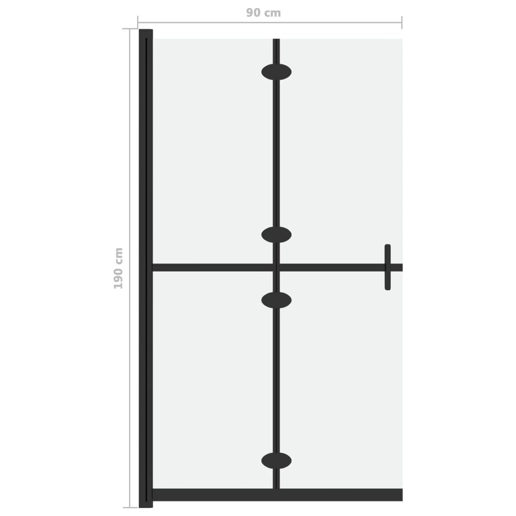 Parete per Doccia Walk-in Pieghevole in Vetro ESG 90x190 cm cod mxl 45287