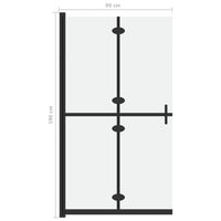 Parete per Doccia Walk-in Pieghevole in Vetro ESG 90x190 cm cod mxl 45287