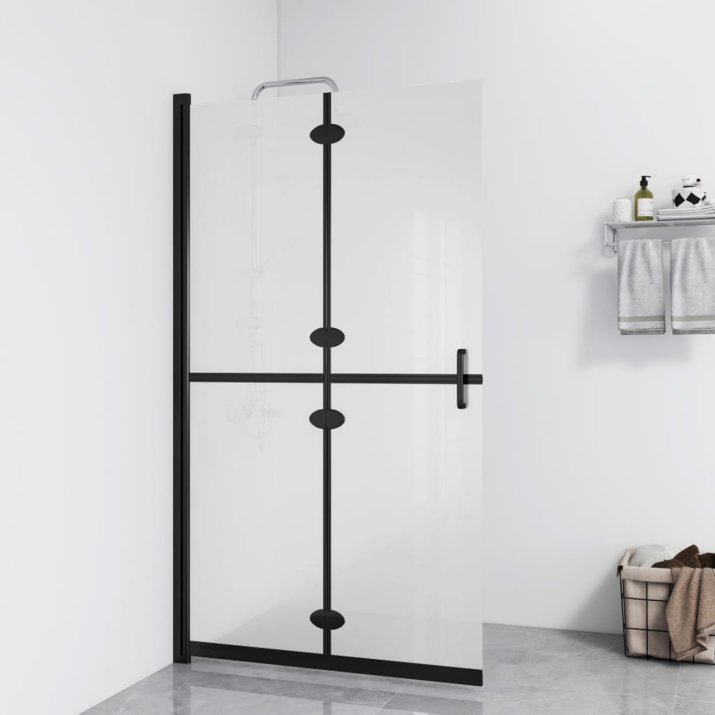 Parete per Doccia Walk-in Pieghevole in Vetro ESG 90x190 cm cod mxl 45287