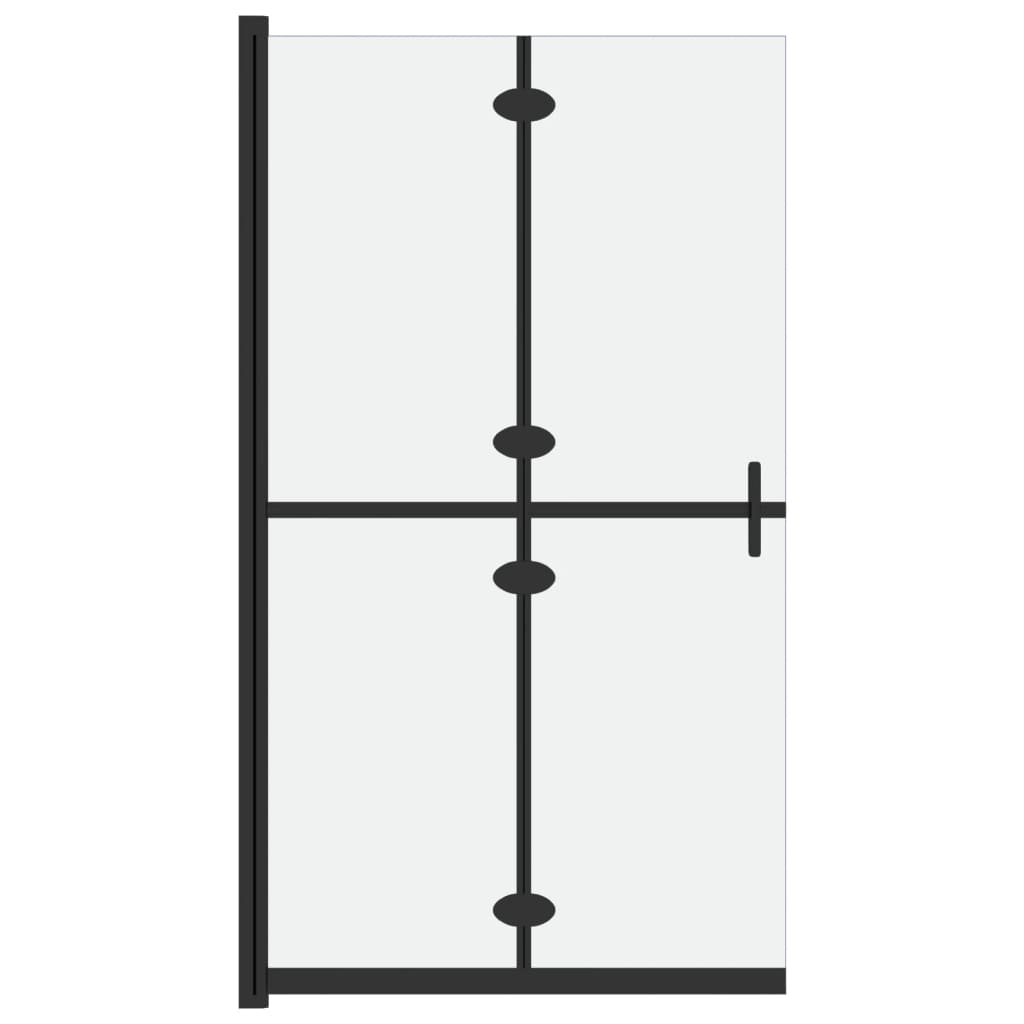 Parete per Doccia Walk-in Pieghevole in Vetro ESG 100x190 cm 151195