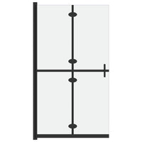 Parete per Doccia Walk-in Pieghevole in Vetro ESG 100x190 cm 151195