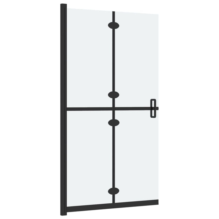 Parete per Doccia Walk-in Pieghevole in Vetro ESG 100x190 cm 151195