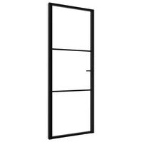 Porta da Interno ESG Vetro e Alluminio 76x201,5 cm Nera cod mxl 66120