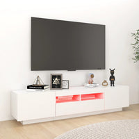 Mobile Porta TV con Luci LED Bianco 180x35x40 cm 3081897