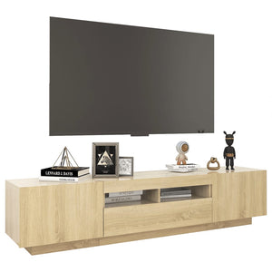 Mobile Porta TV con Luci LED Rovere Sonoma 180x35x40 cm cod mxl 13522