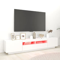 Mobile Porta TV con Luci LED Bianco 200x35x40 cm