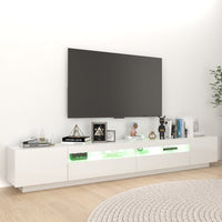 Mobile Porta TV con Luci LED Bianco Lucido 260x35x40 cm cod mxl 13365