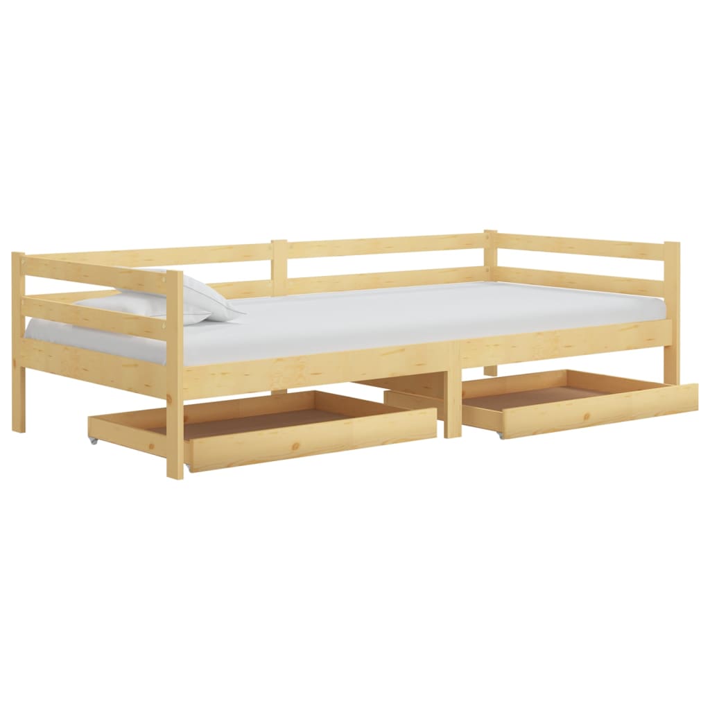 Cassetti per Divano Letto 2 pz in Legno Massello di Pino 806970