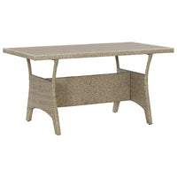 Tavolo da Giardino Grigio 120x70x66 cm in Polyrattan 316583