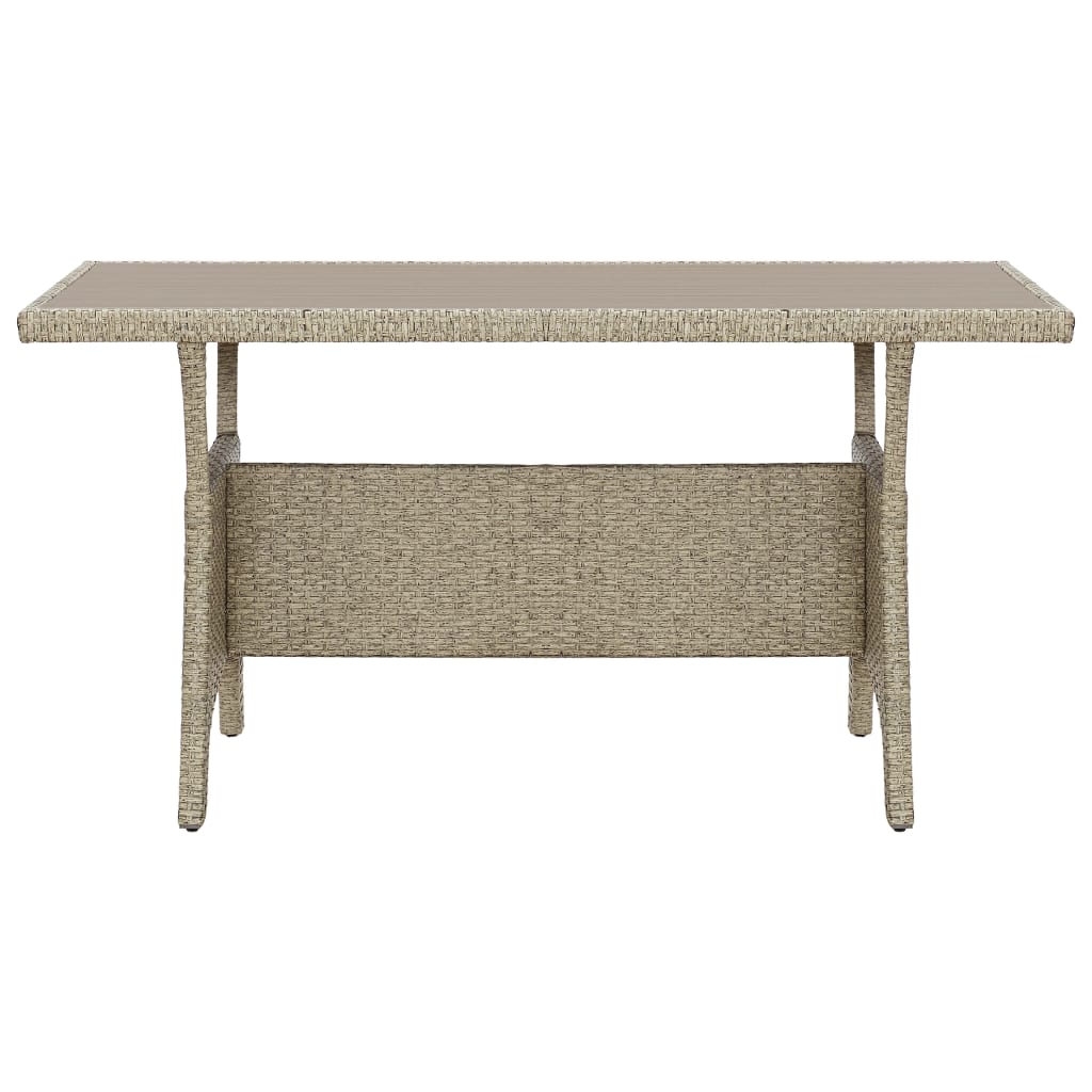 Tavolo da Giardino Grigio 120x70x66 cm in Polyrattan 316583