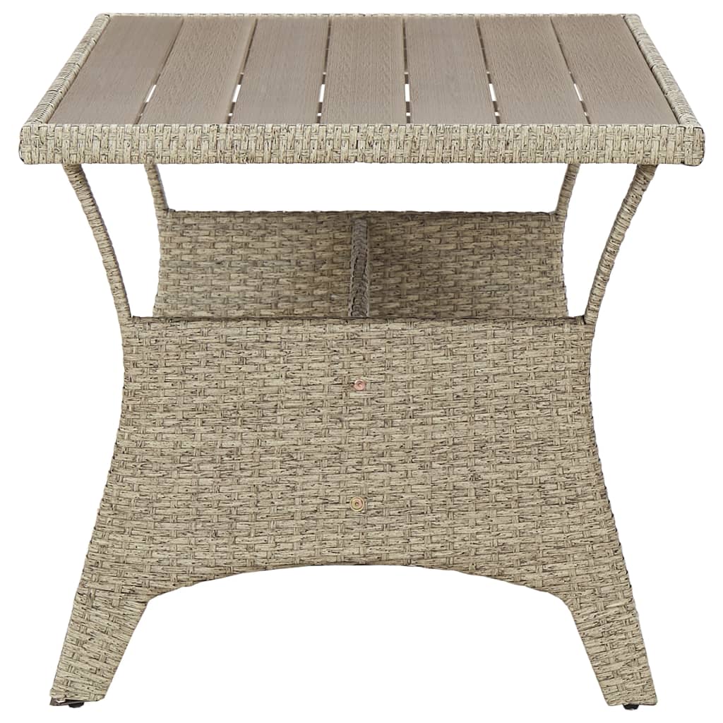 Tavolo da Giardino Grigio 120x70x66 cm in Polyrattan 316583