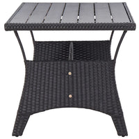 Tavolo da Giardino Nero 120x70x66 cm in Polyrattan cod mxl 34100