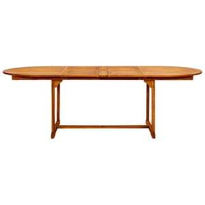 Tavolo da Pranzo per Esterni (160-240)x100x75cm Massello Acacia 316565