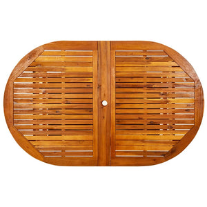 Tavolo da Pranzo per Esterni (160-240)x100x75cm Massello Acacia 316565