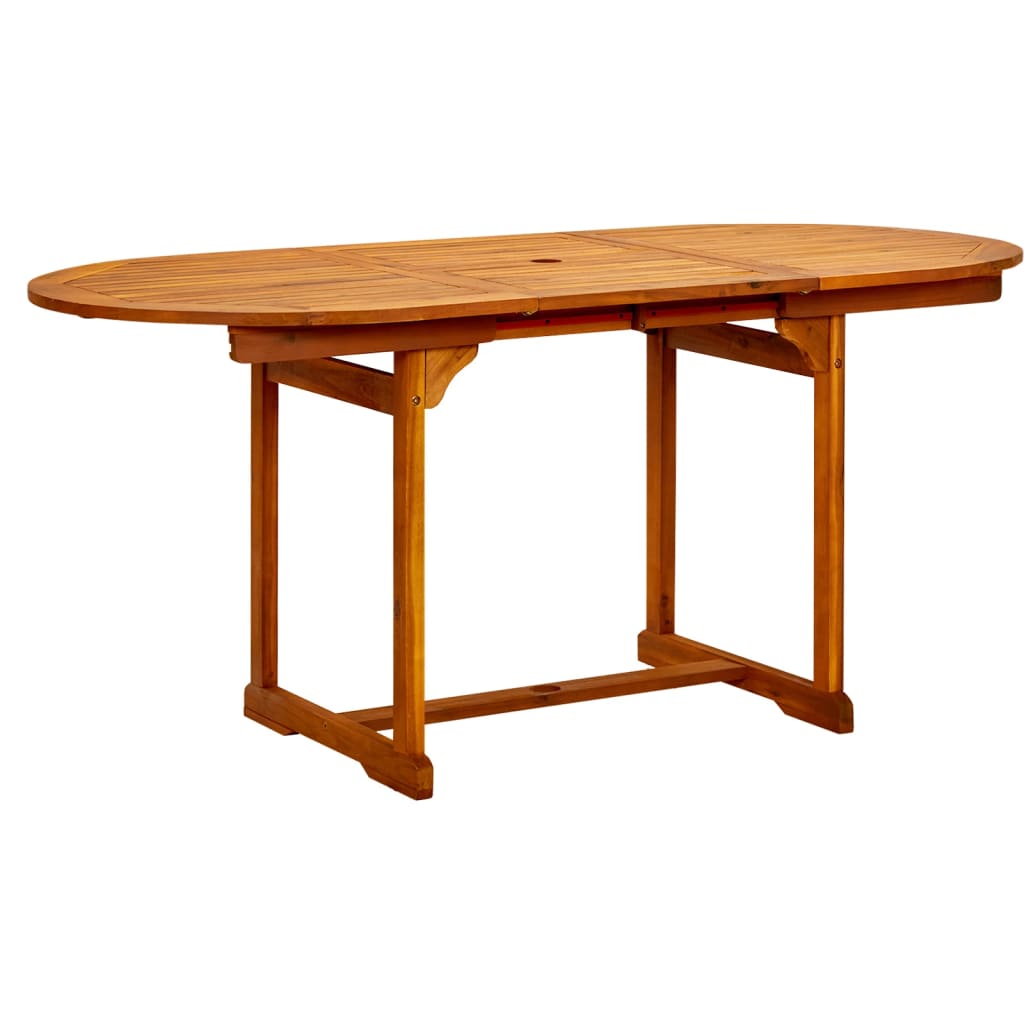 Tavolo da Pranzo per Esterni (120-170)x80x75 cm in Legno Acacia cod mxl 52483