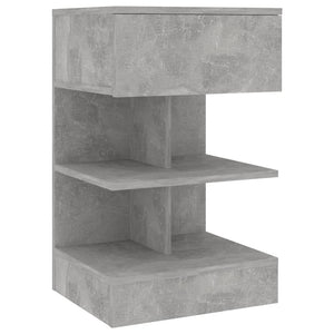 Comodino Grigio Cemento 40x35x65 cm in Truciolato 808656